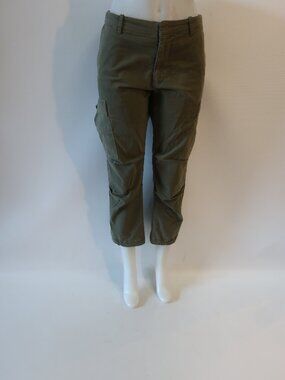 Nili Lotan Olive Cropped Cargo Trousers